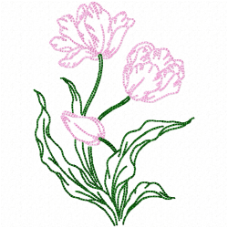 Flowers And Tree Embroidery Design 10